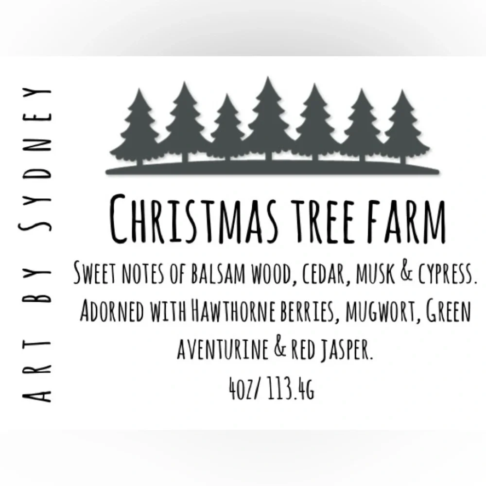 Christmas Tree Farm 4oz Candle Hand Made - Picture 2 of 4